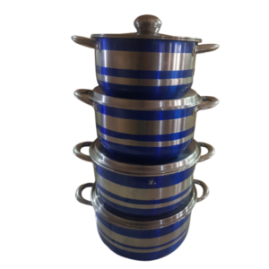 Blue Aluminum dishes, set of 4