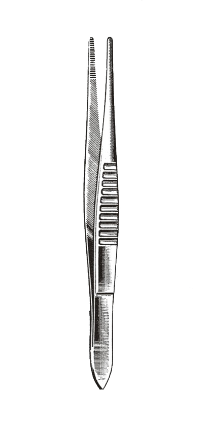 Dressing Forceps, Delicate, Serrated Tips 5 1/2" (14 cm)