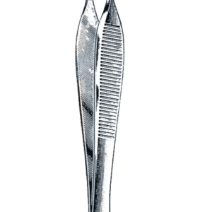 Hudson ( Ewald ) Dressing & Tissue Forceps 1 x 2 Teeth,  4 3/4" (12 cm)