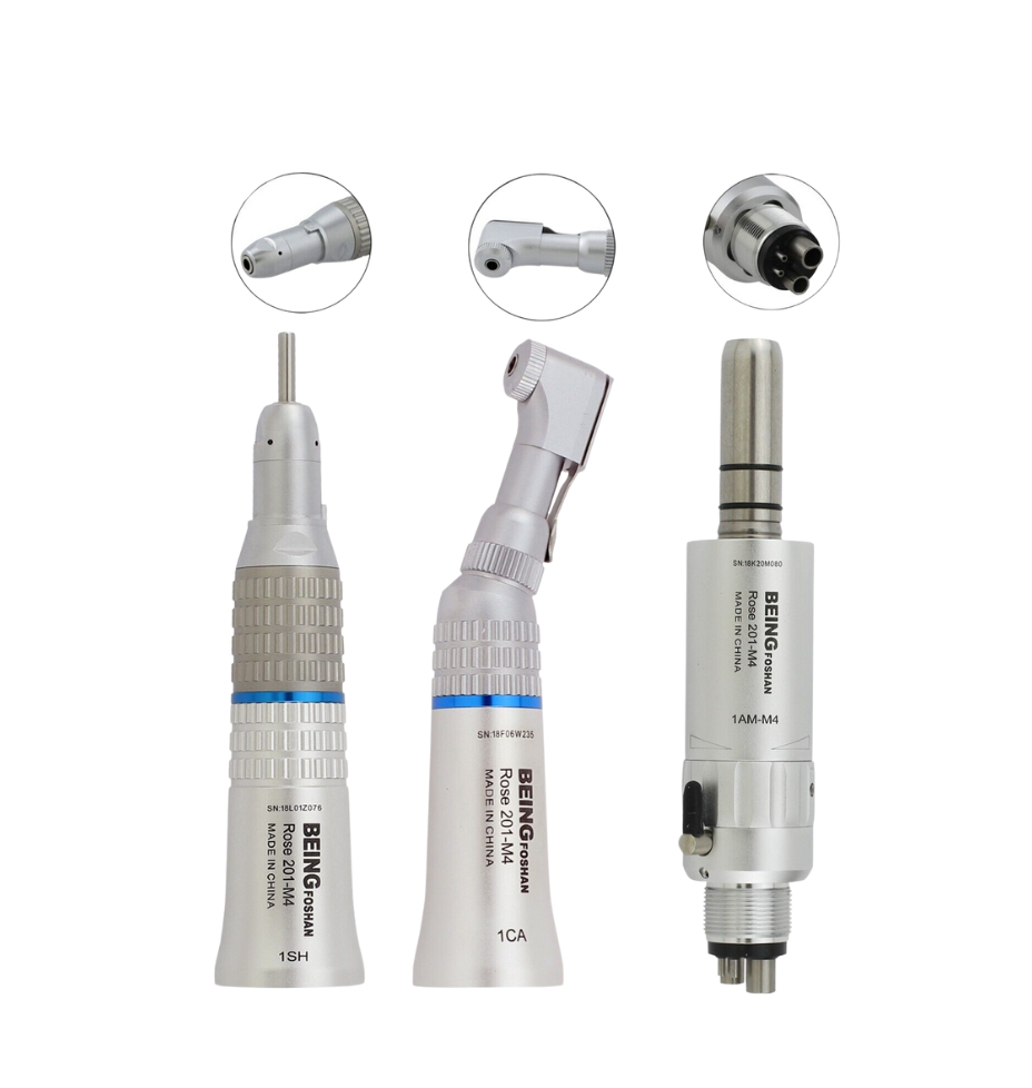 BEING Dental Air Motor 4 Hole Contra Angle Straight Handpiece