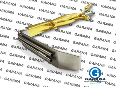 Ferreira Breast Retractor With Fiber Optic & Suction Tube Gold Plated