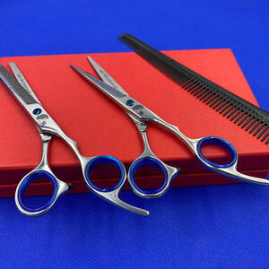 Barber Hair Cutting Set of Scissors with Comb