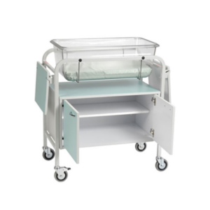 Hospital Bassinet with Two Door Cabinet