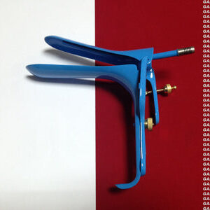 Graves Vaginal Speculum Large W/ Smoke Tube Blue