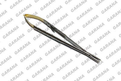 Castroviejo Needle Holder T.C Tip Gold Handles Size 7" (18 cm) Tip Size 1 cm