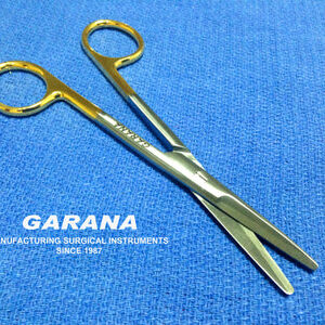 Mayo Scissor Straight T.C, Gold Handles 5.5"
