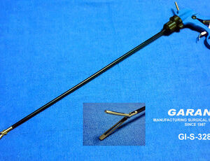 Johan Fenestrated Grasper, 40MM Double Action, Insulated Shaft Size 33CM Monopolar 5MM Ratchet Handle