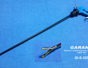 Endo Clinch Fenestrated Grasper Double Action, Insulated Shaft Size 33CM Monopolar 5MM Ratchet Handle