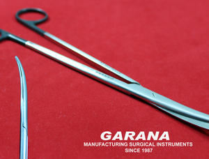 Metzenbaum Scissor Curved 9" Black Rings