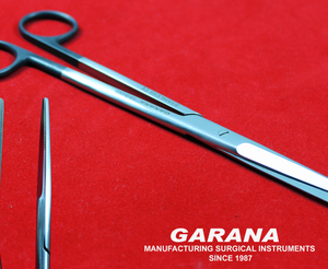 Mayo Dissecting Scissor Straight 8" Black Rings