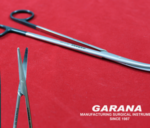 Metzenbaum Scissor Curved 8" Black Rings