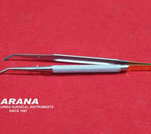 Micro Castroviejo Forceps Curved 14.5 CM with TC Tip