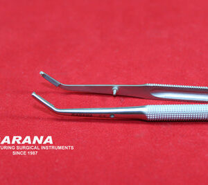 Micro Castroviejo Forceps Curved 16.5 CM with TC Tip