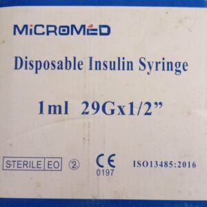 Disposable Insulin Syringe (size 29G x 1/2?)