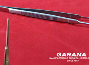 Gerald Dressing Forceps Serrated Tips Straight 7" Premium Grade