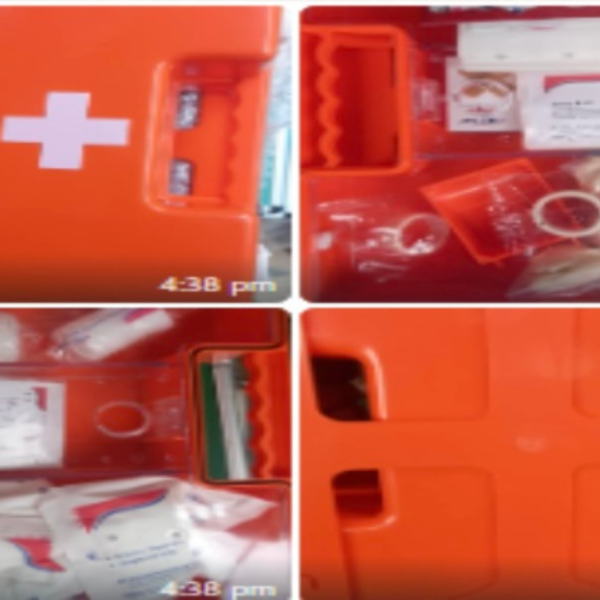 Secure Meduim Size Wall Mounted Firstaid Box With Regular First aid kits