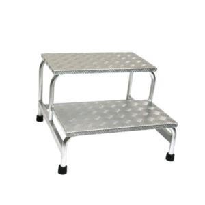 Double Step, Stainless Steel Frame With Chequered Top