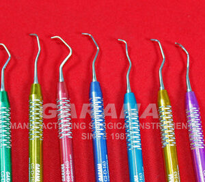 Gracey Curettes Set of Seven Pieces In a Kit (Aluminium Handle)