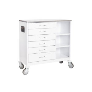 Anaesthetic Trolley 6 Drawers With 3 Shelves