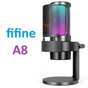 Fifine A8 Ampligame RGB USB Microphone For Podcast Youtube