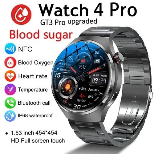 GPS Smartwatch For Huawei GT4 Pro NFC IP68 Waterproof Blood Sugar Smart Watch