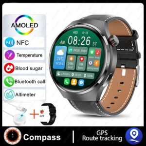 GPS Smart Watch GT4 Pro NFC IP68 Waterproof Blood Sugar Smartwatch