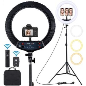 18 Inches Rechargeable LED Ring Light With Stand