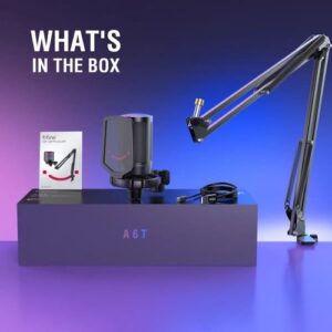 Fifine A6T Ampligame RGB USB Microphone For Podcast Youtube