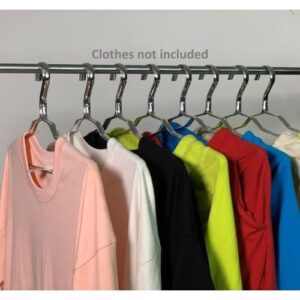 20 Aluminium Hangers Clothes Stainless Steel - Silver
