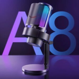 Fifine A8 - RGB USB Condenser Microphone Studio Recording