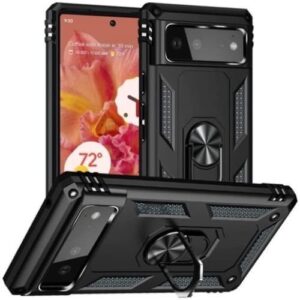 Google Pixel 6 Pro Rugged Protective Back Case - Black Black