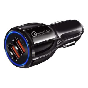 Dual USB 3.1A QC 3.0 Fast Quick Charge Car Charger-Black