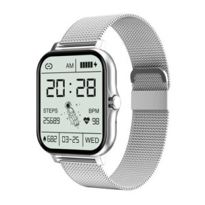 GT20 1.69 Inch TFT Screen IP67 Waterproof Smart Watch, Style:Steel Strap(Silver)