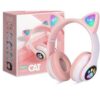 Cute Cat Headphones Bluetooth Girls Kids Glowing Wireless Earphones With Built-in Mic, For Samsung Android MP3 Player