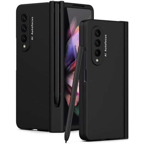 Galaxy Z Fold3 2021 Case With Pen Holder, Hinge Protection Hard PC Cover With Screen Protector Full-Body Protective Case For Samsung Galaxy Z Fold 3 5G