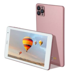 C Idea 8 Inch Tablet,Android 12 Portable Light Dual Camera Sim 256GB Adult Men Tablet With Case Pink