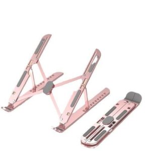 Laptop Plastic Foldable Adjustable Stand pink