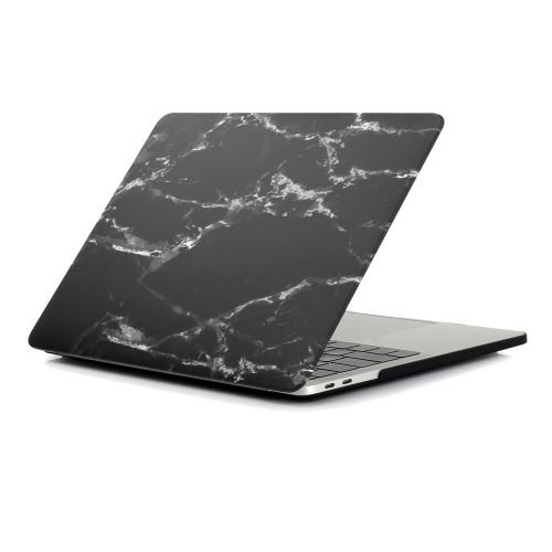Coosybo 13" Pro (USB-C Port) Case, Marble Hard Rubberized Cover For 2016-2018 Macbook Pro 13.3 Inch With Touch Bar, Black/White