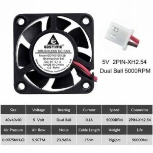 2pcs Gdstime Dc 24v 12v 5v 40mm X 40mm X Heat Dissipation