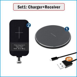 Qi Wireless Charging Adapter For Xiaomi Redmi Note 7 8 8T 9S 9T 9 10S 10T 10 Pro Wireless Charger+USB Type C Receiver