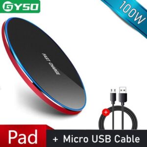 100W Fast Wireless Charger Pad For IPhone 14 13 12 11 Pro