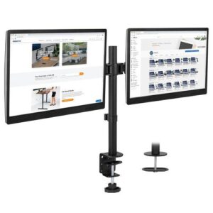 Mount-It! Full Motion Dual Monitor Desk Mount For 13-32" Monitors