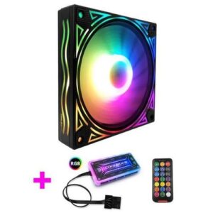 Giant Wave Rgb 120mm Cooling Fan Desk5v Computer Case Silent Magic Color Changing Fan Quiet Ir Remote