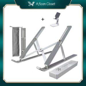 Aluminum Alloy Laptop Stand 6-level +Phone Holder
