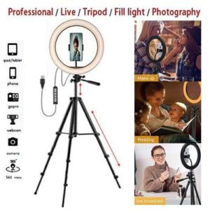 26cm LED Ring Light Tripod For Photography, Video And Makeup