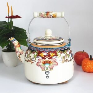 Enamel Pot Thicken Large Capacity 5L Full Flower Enamel