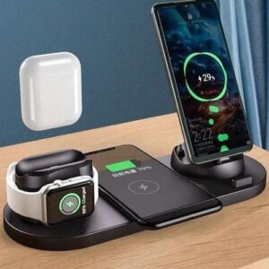A 6in1 Wireless Charger Tablets Watches Earphones 15W Fast