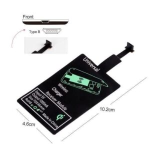For Andriod Type BUniversal Qi Wireless Micro USB Charging Receiver Forward Reverse Interface Wireless Charger Receiving Patch For Android Phones GRE