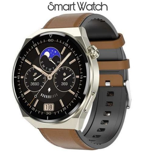 Asni For Men Waterproof Swimming Leather Original Smart Wrist Watch Pro For Fitness Apple IPhone And Android Smartwatch Wristwatches For Men (Atuch)