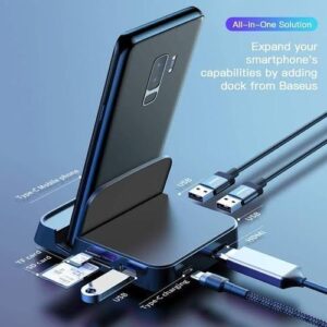 Hdmi And More Baseus 7in1 TypeC Charger  HDMI Flash Memory Card Adapter